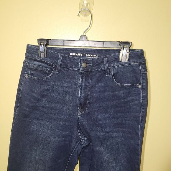 Old Navy Rockstar Midrise Released Step Hem Jeans 10 Long - Picture 2 of 11